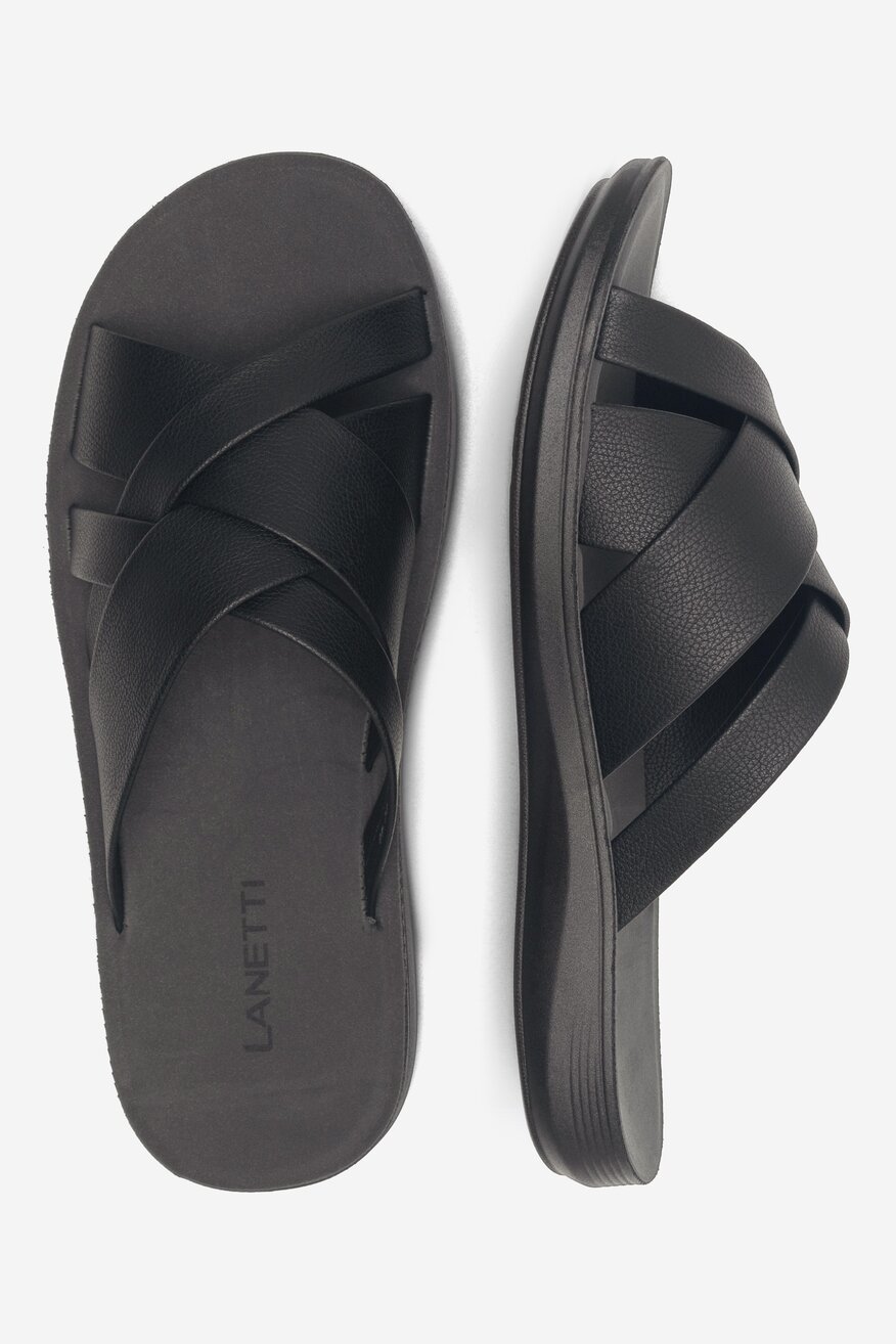 Klapki Lanetti MSS20505-02 Czarny