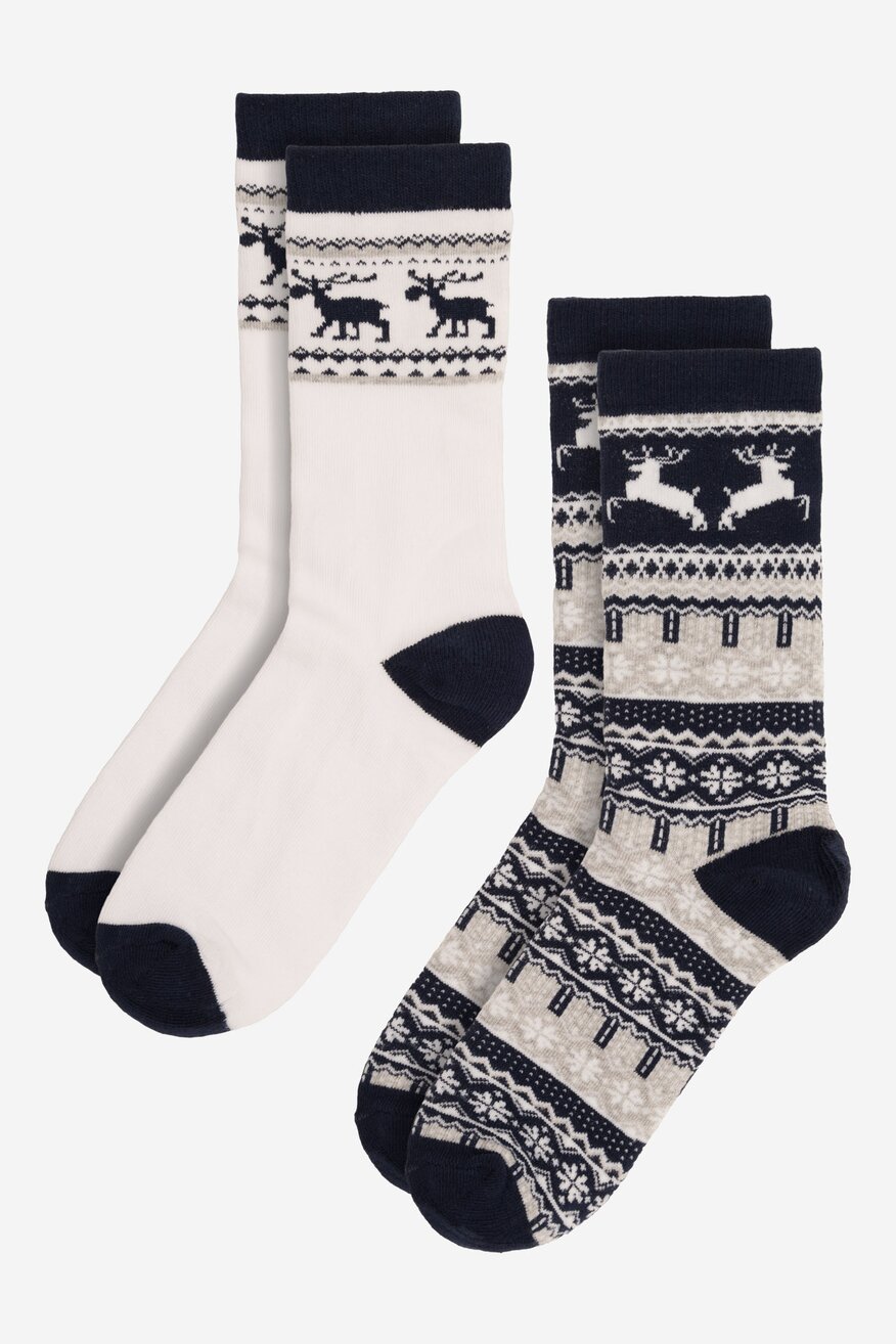 Skarpetki męskie Lasocki 2MB-003-AW23 (2-PACK) Granatowy