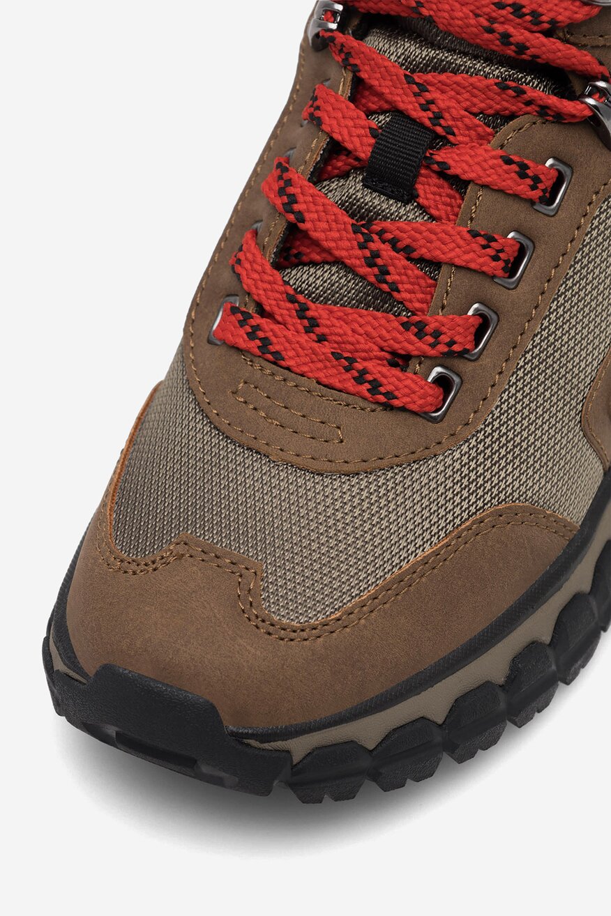 Trzewiki G.H. BASS BA12H820 BROWN / MILITARY OLIVE - 2NQ Brązowy jasny