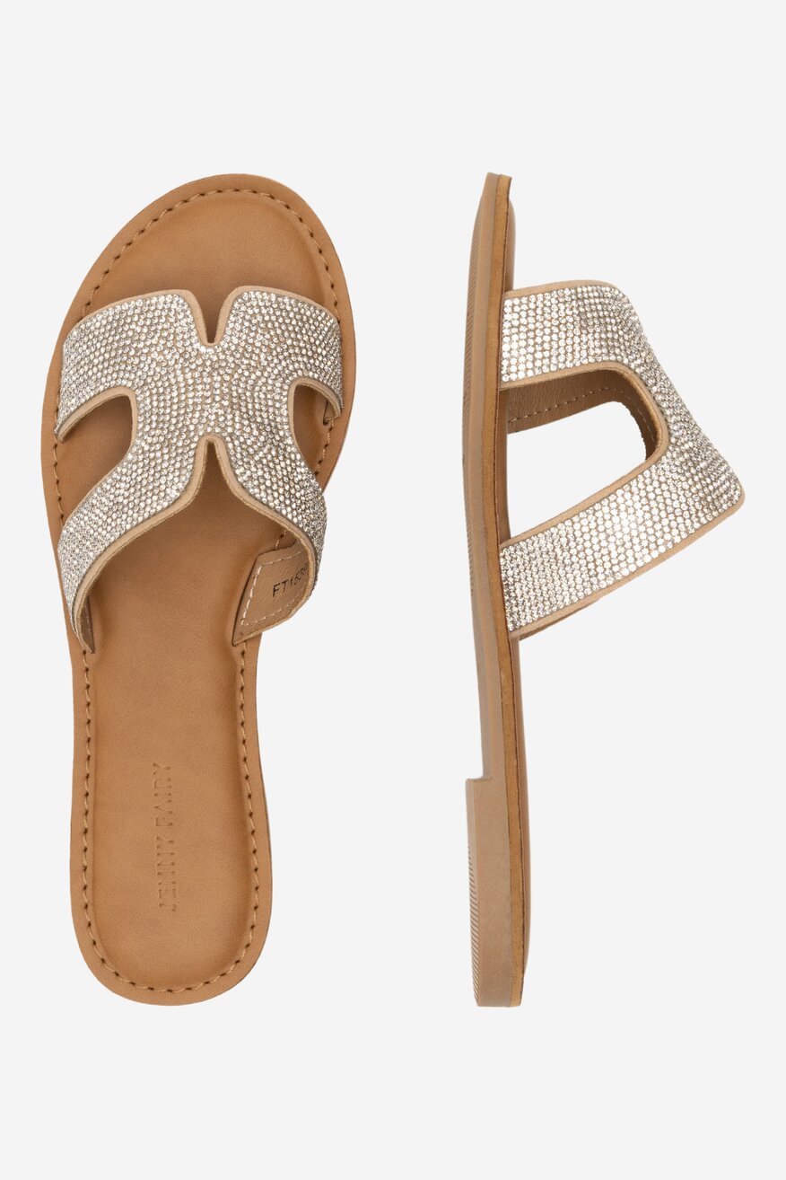 Klapki Jenny Fairy CARLA FT15398AD-444 Srebrny