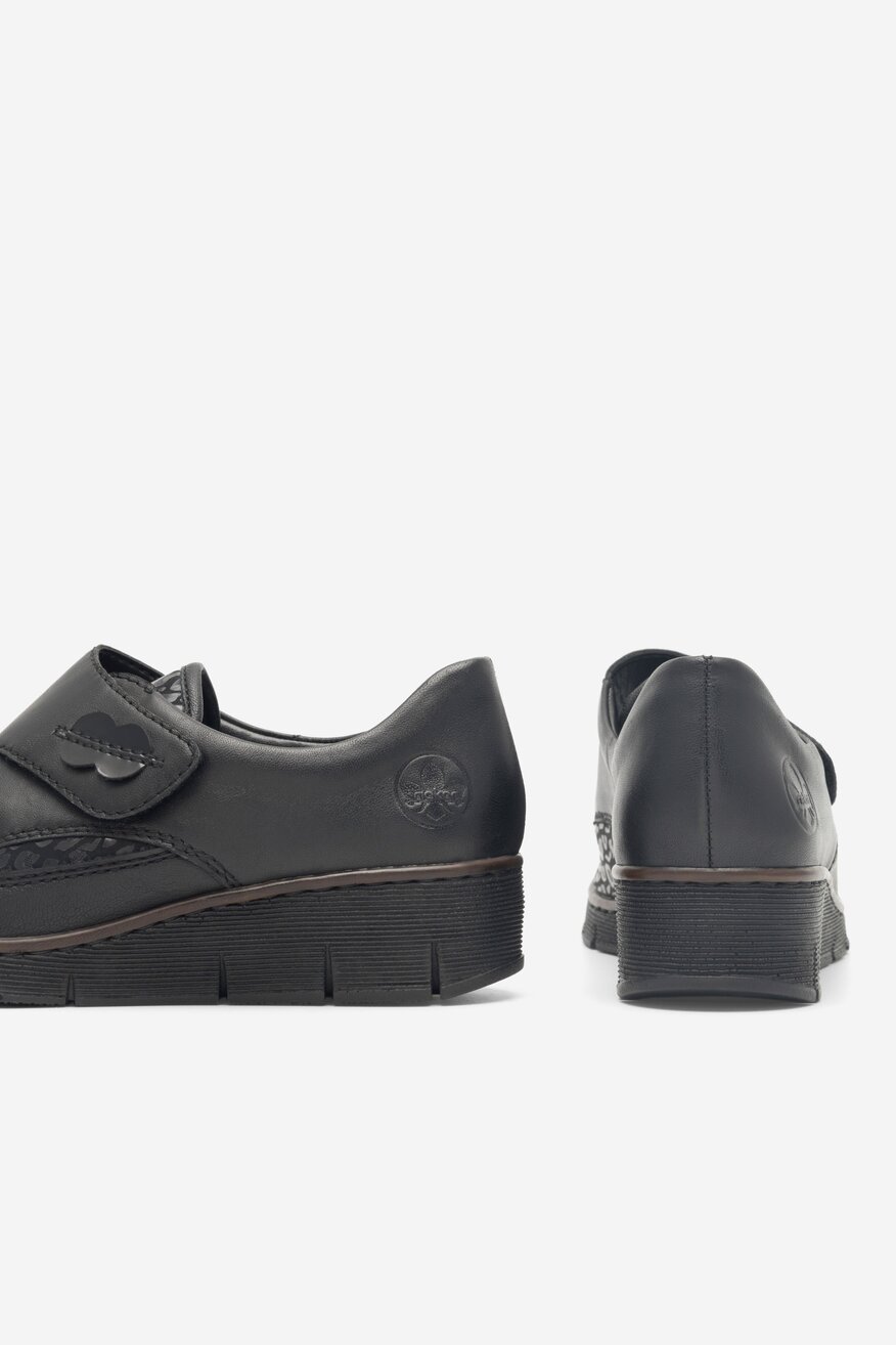 Półbuty Rieker 537C0-00 Czarny