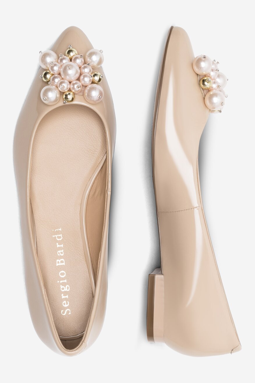 Baleriny Sergio Bardi WFA1572-17Z-SB Beżowy