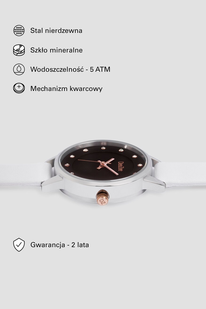 Zegarek DeeZee DZ WOMEN WATCH 02015420 Biały