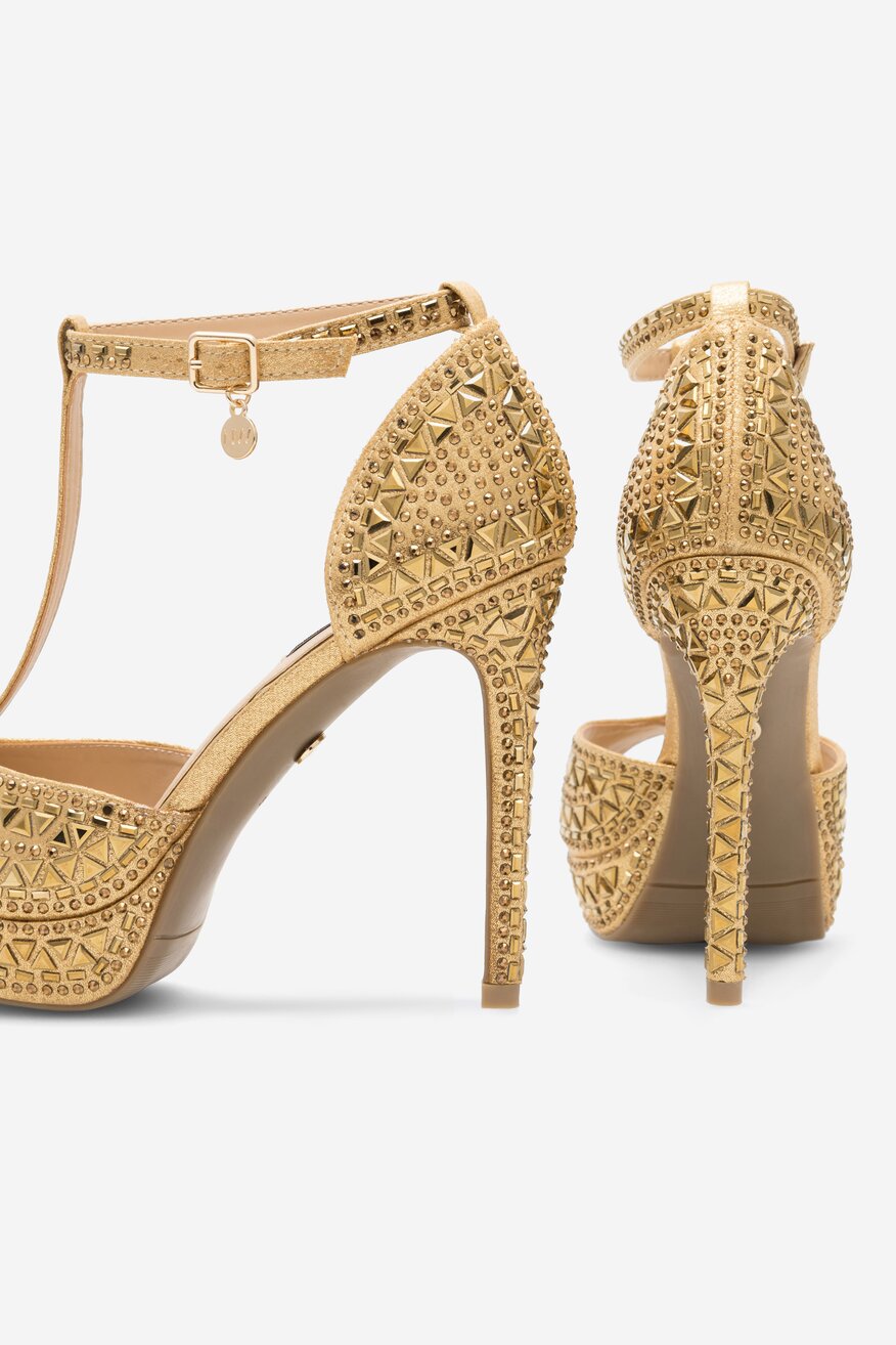 Sandały NINE WEST NISA SY015-1NW Złoty