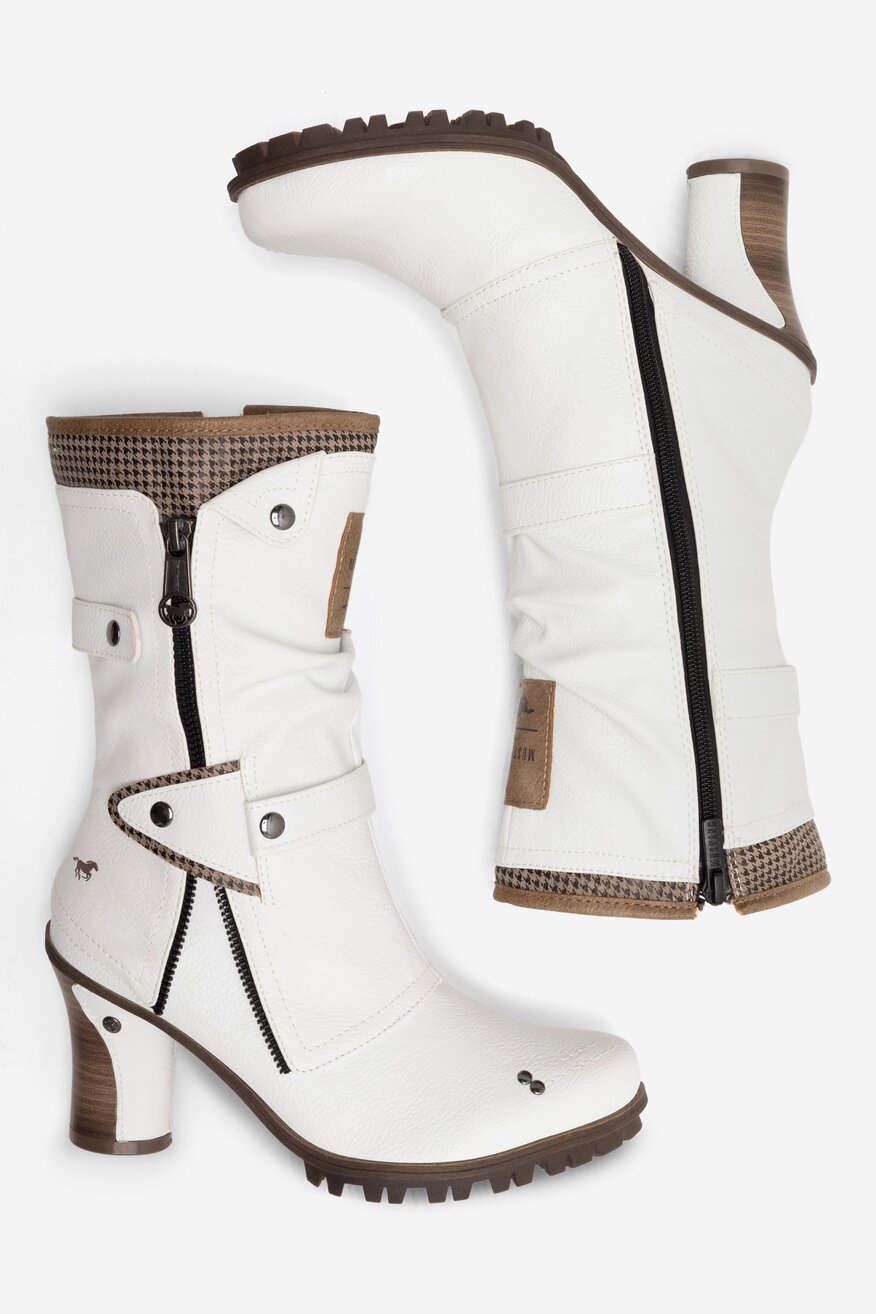 Kozaki Mustang 1141-606 Biały