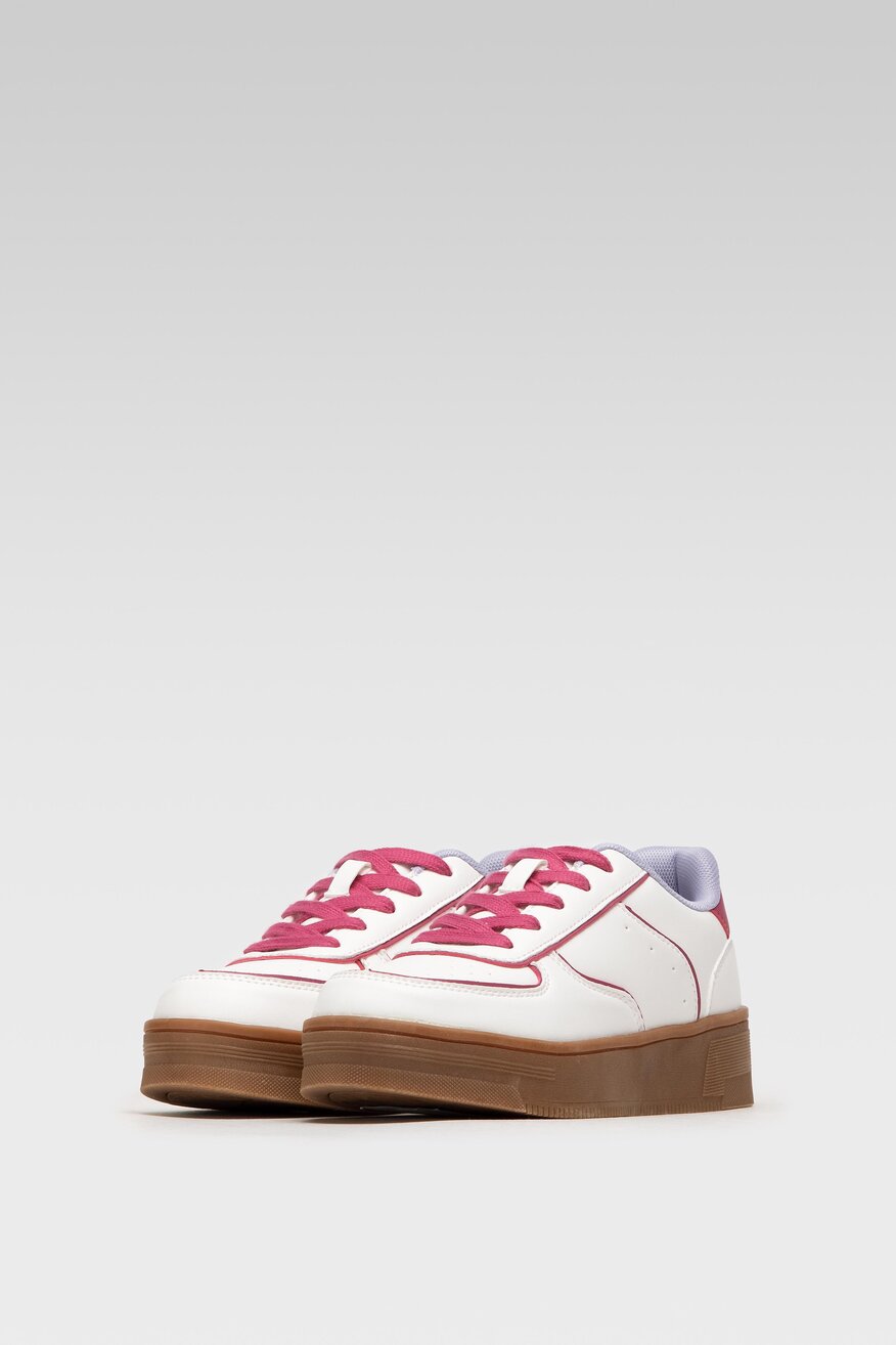 Półbuty Nylon Red WAG1152105A-01 Biały