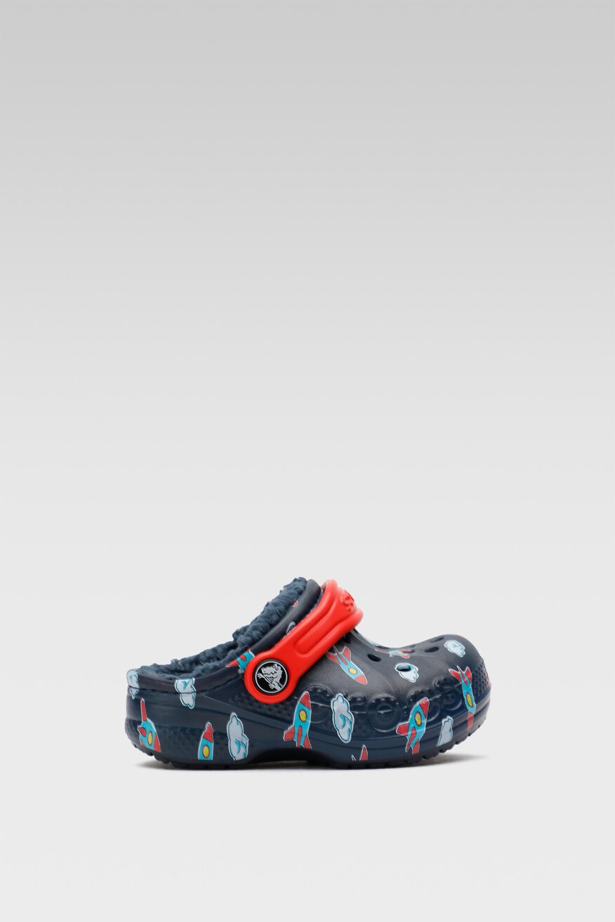 Klapki basenowe Crocs BAYA LINED PRINTED CLOG T 207653-4BA Granatowy