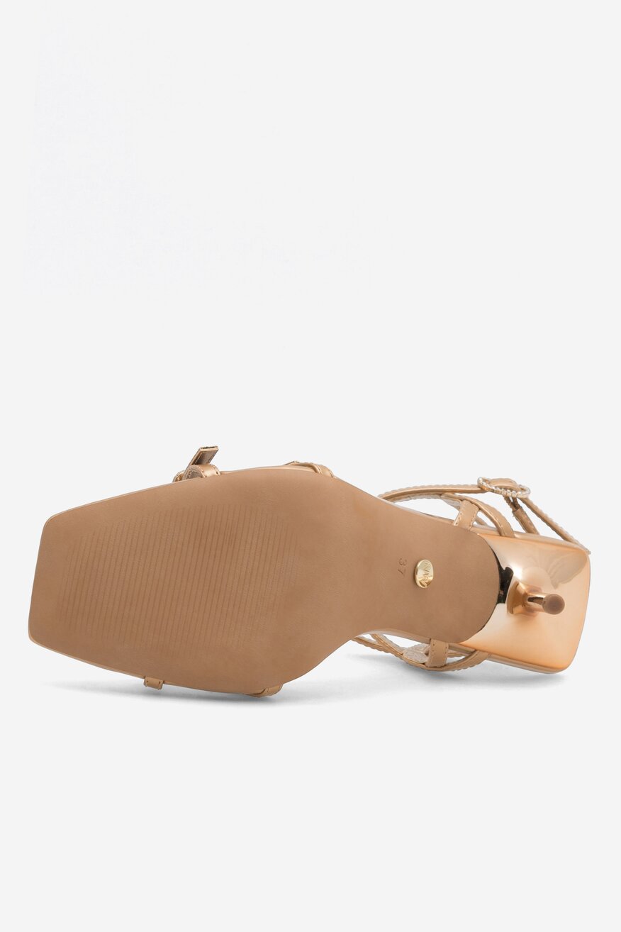 Sandały NINE WEST FARAZA ZL23014CC Złoty