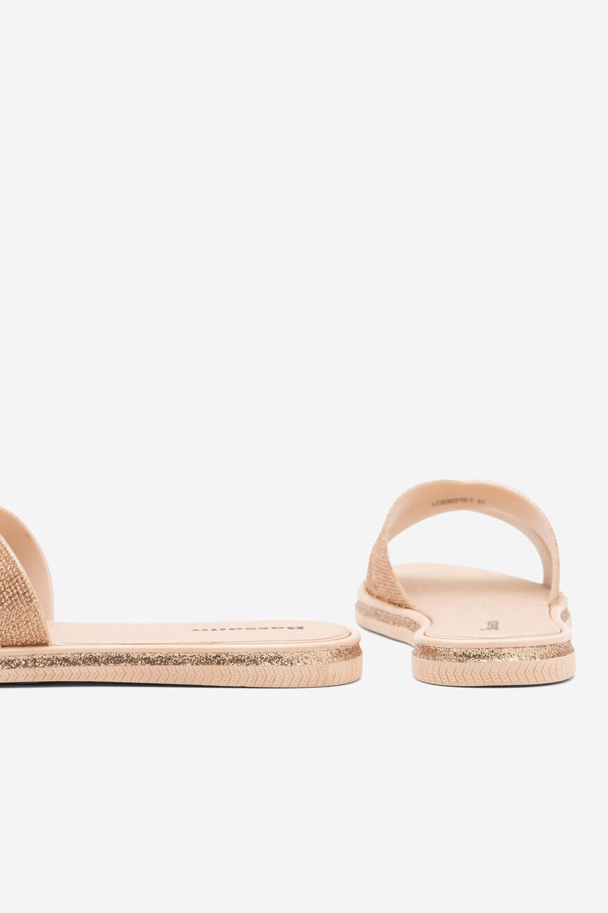 Klapki Bassano LC030218-1 Złoty