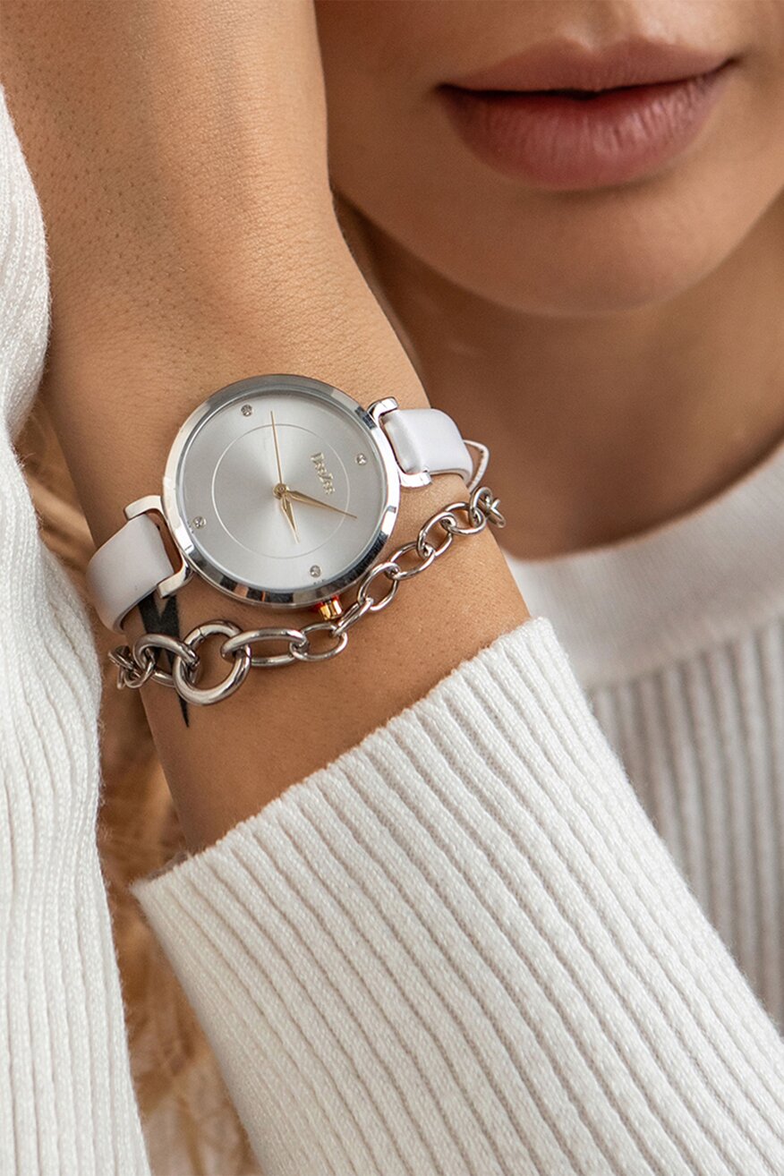 Zegarek DeeZee DZ GIFT SET 03W WHITE Biały