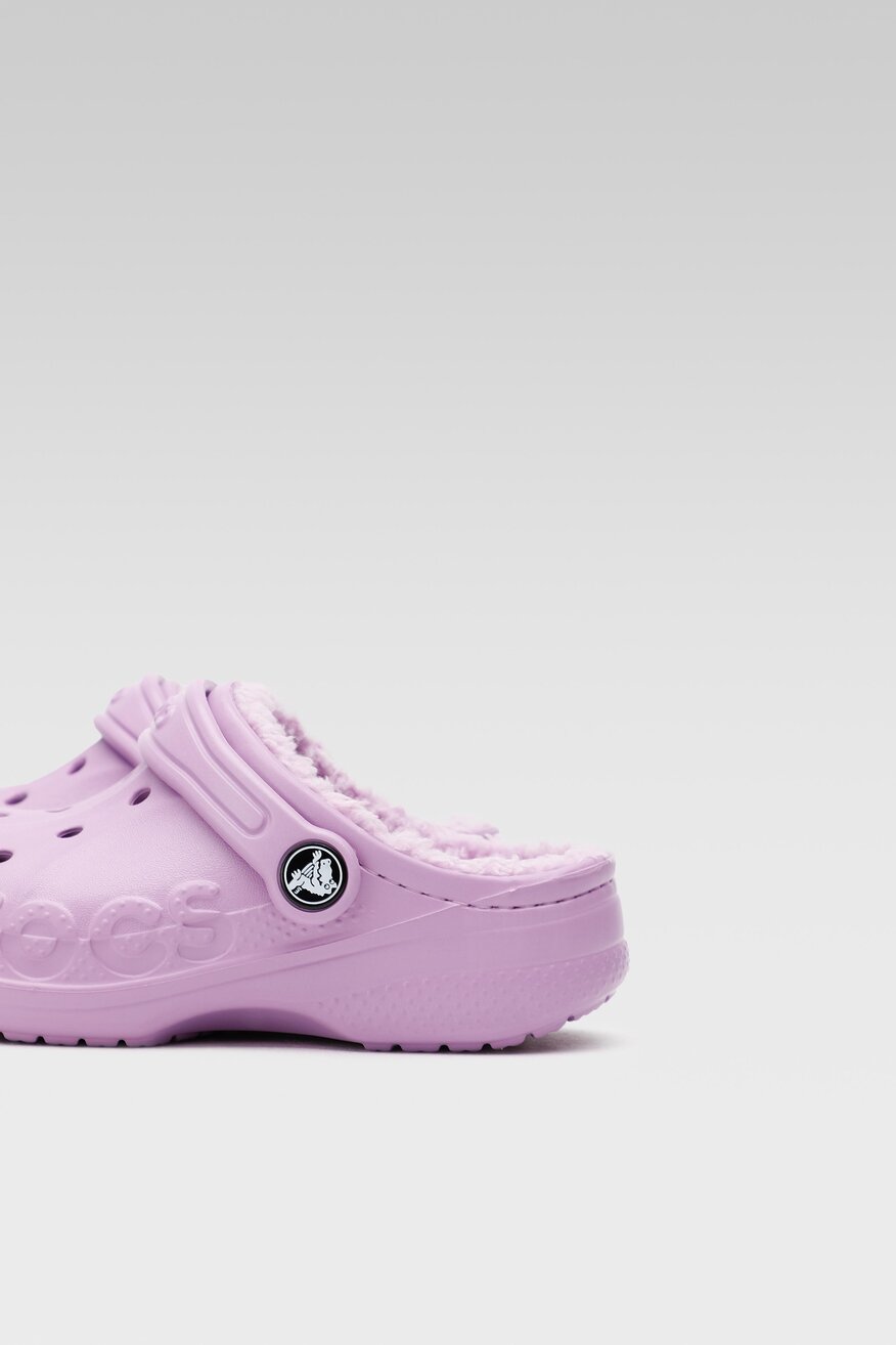 Klapki basenowe Crocs BAYA LINED CLOG K 207500-5Q5 Fioletowy