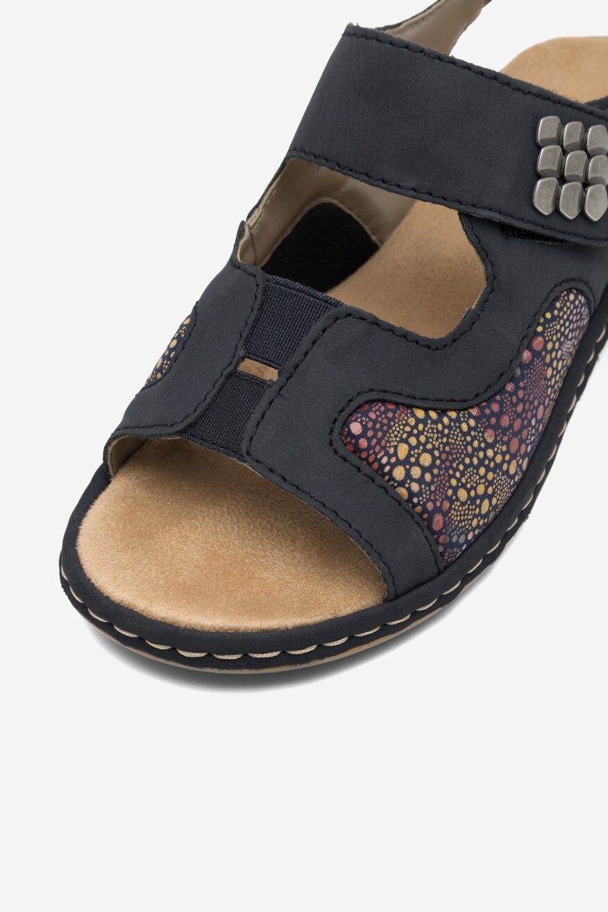 Sandały Rieker 65989-14 Granatowy