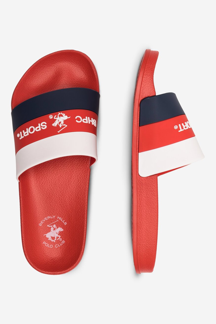 Klapki basenowe Beverly Hills Polo Club MP-CA23054-1C Czerwony