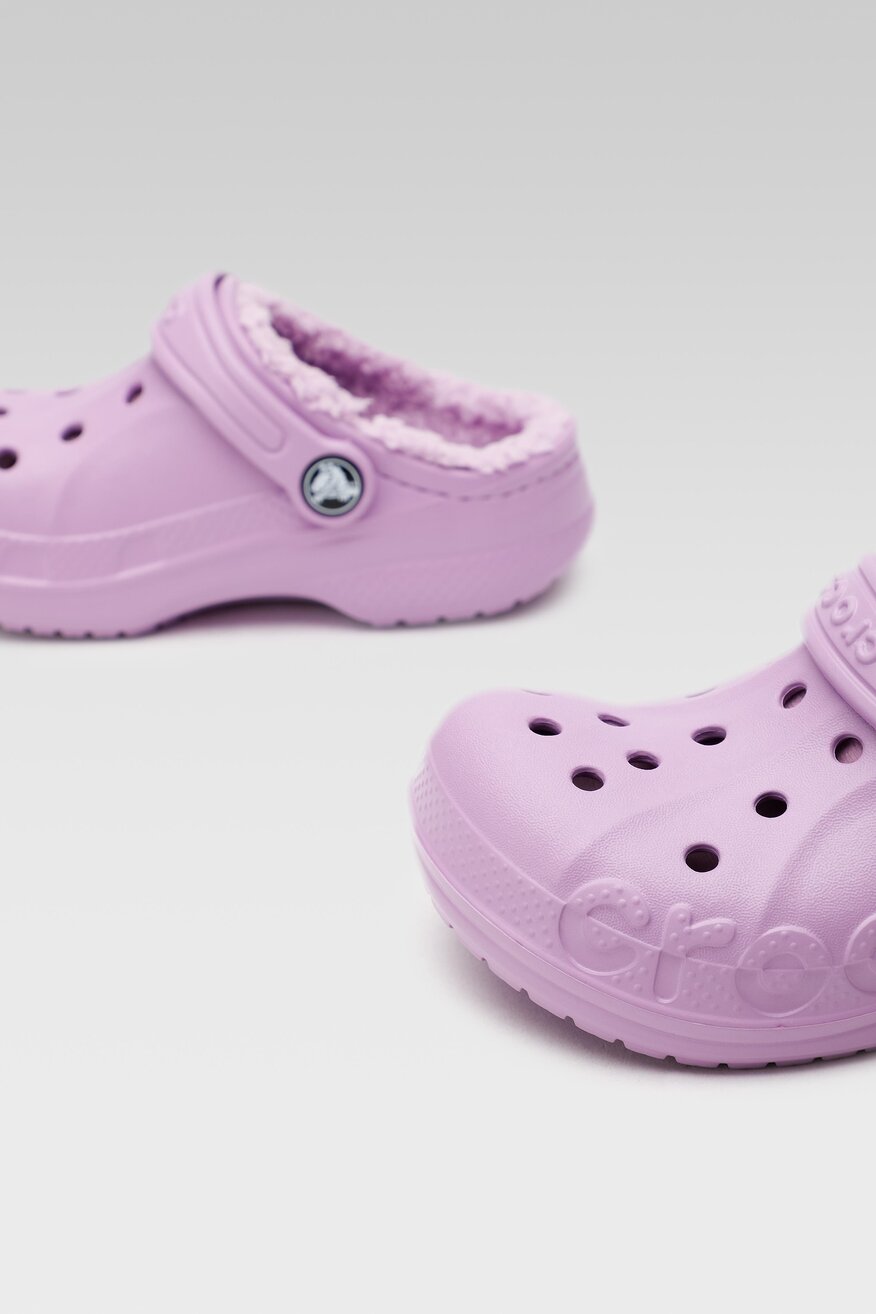 Klapki basenowe Crocs BAYA LINED CLOG K 207500-5Q5 Fioletowy