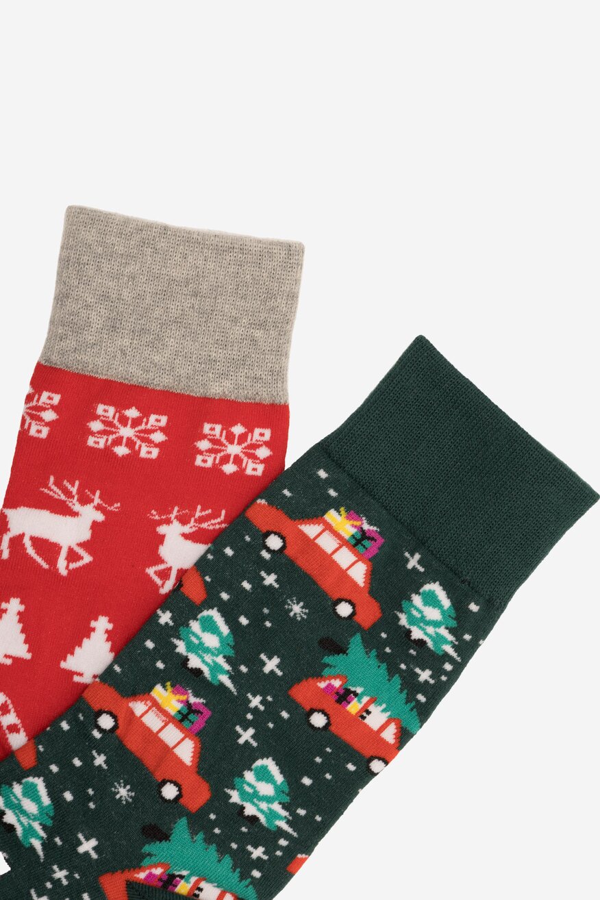 Skarpetki męskie Lasocki 2MB-004-AW23 (2-PACK) Zielony