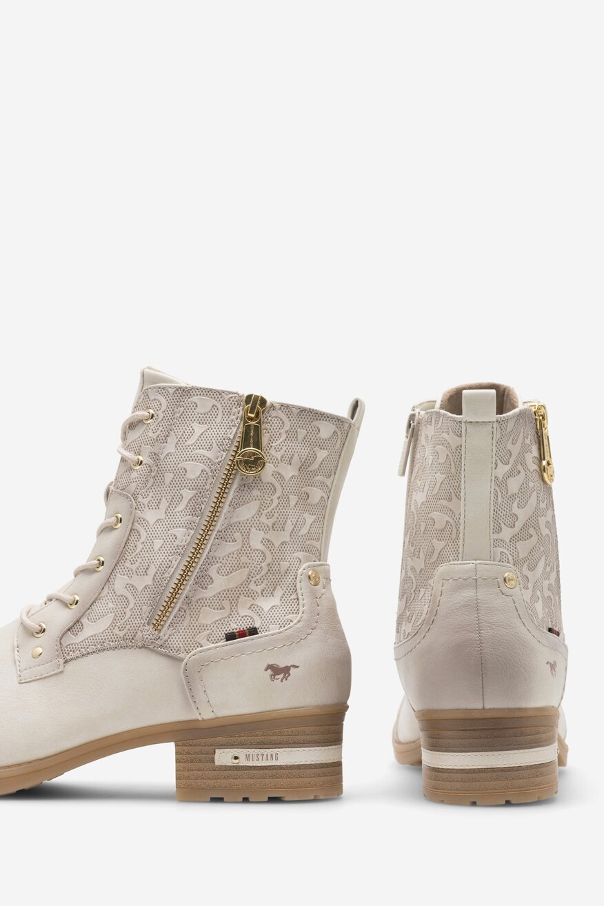 Trzewiki Mustang 1229-508 Biały
