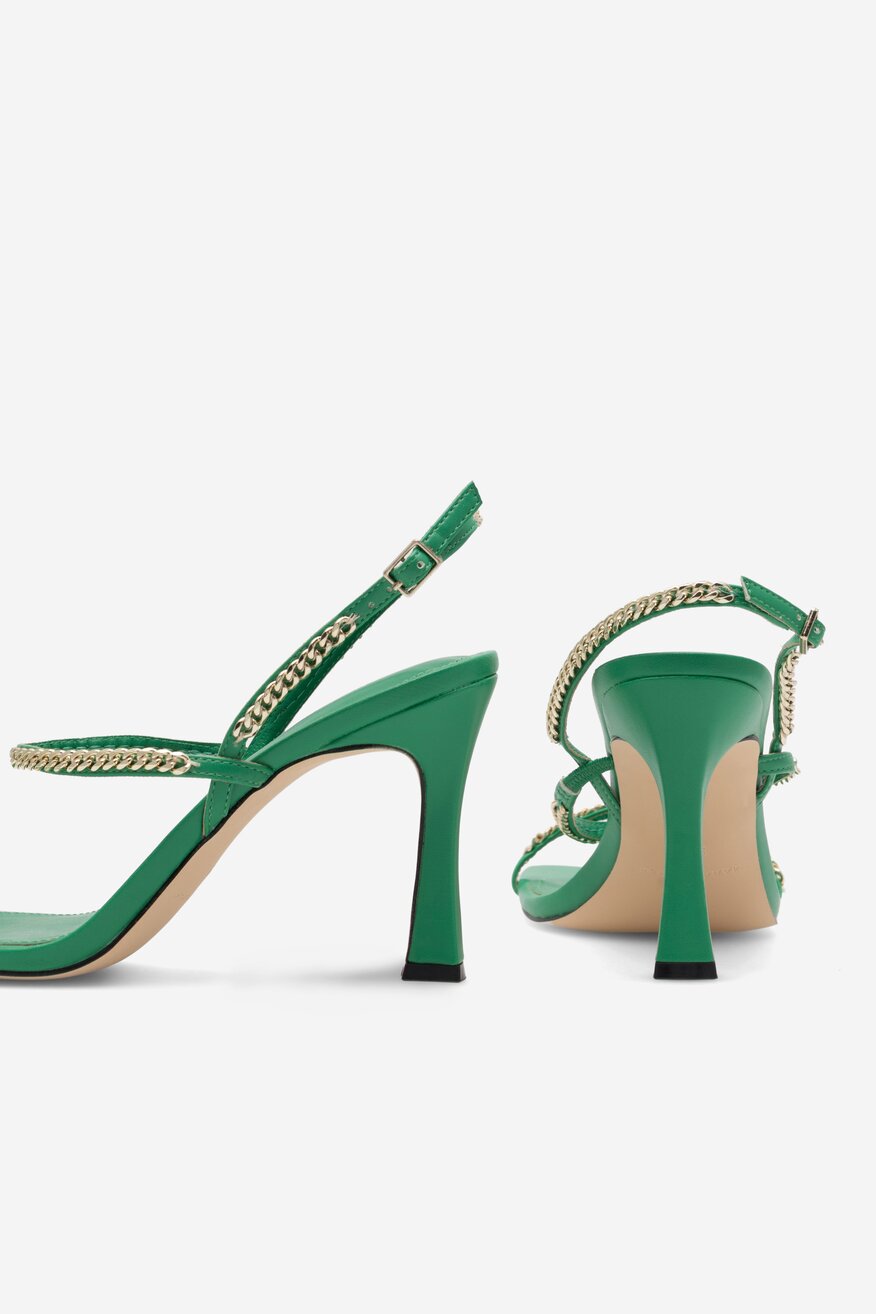 Sandały MARC FISHER F-DROID DGN01 Zielony ciemny