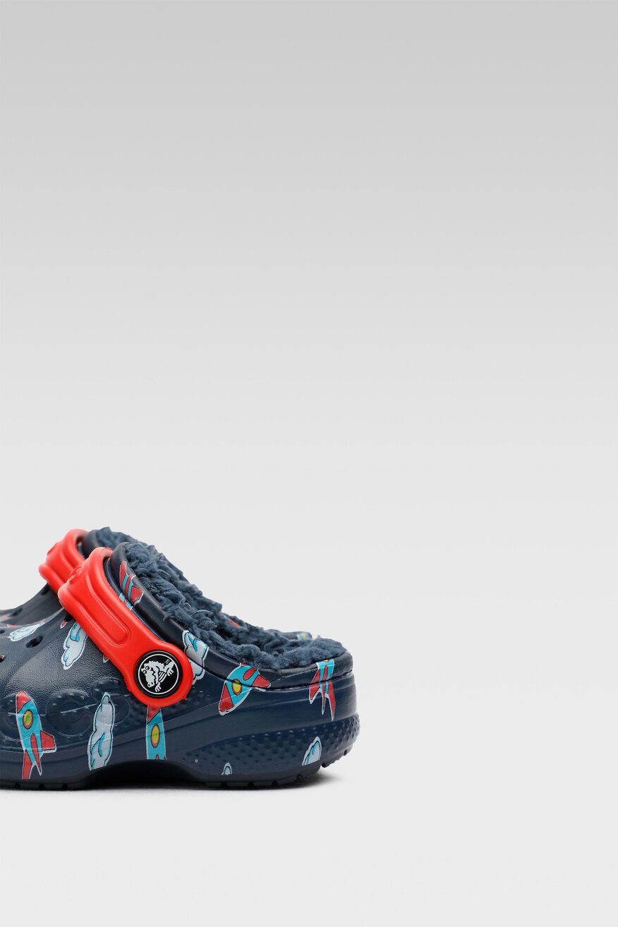 Klapki basenowe Crocs BAYA LINED PRINTED CLOG T 207653-4BA Granatowy
