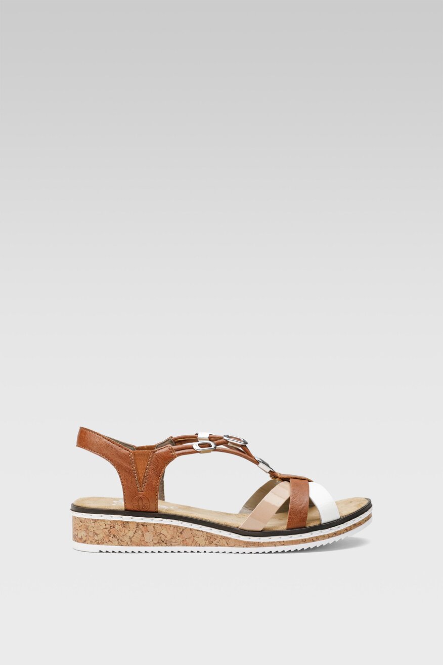 Sandały Rieker V3657-81 Brązowy