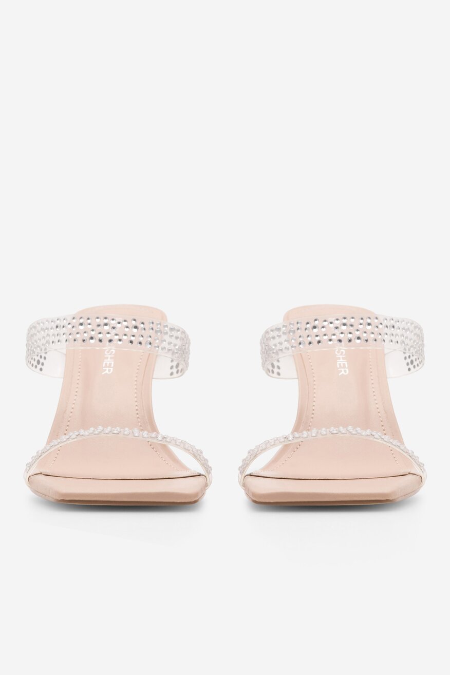 Klapki MARC FISHER F-ARLANA CLR01 Przezroczysty