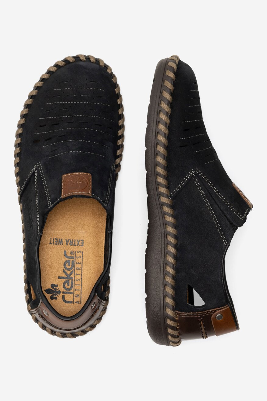 Półbuty Rieker B2457-14 Granatowy