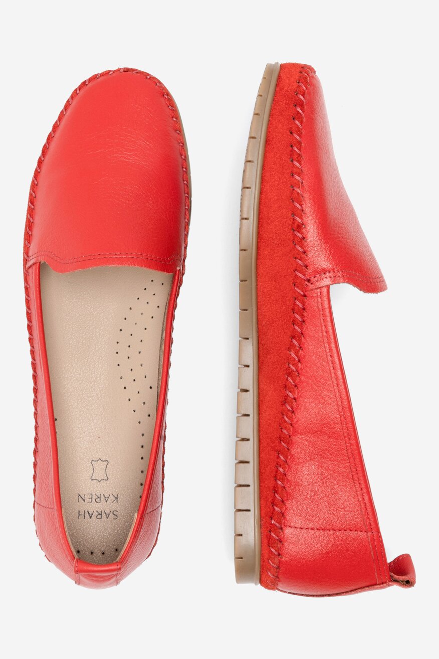 Półbuty Sarah Karen WB-MADONNA-02 Czerwony