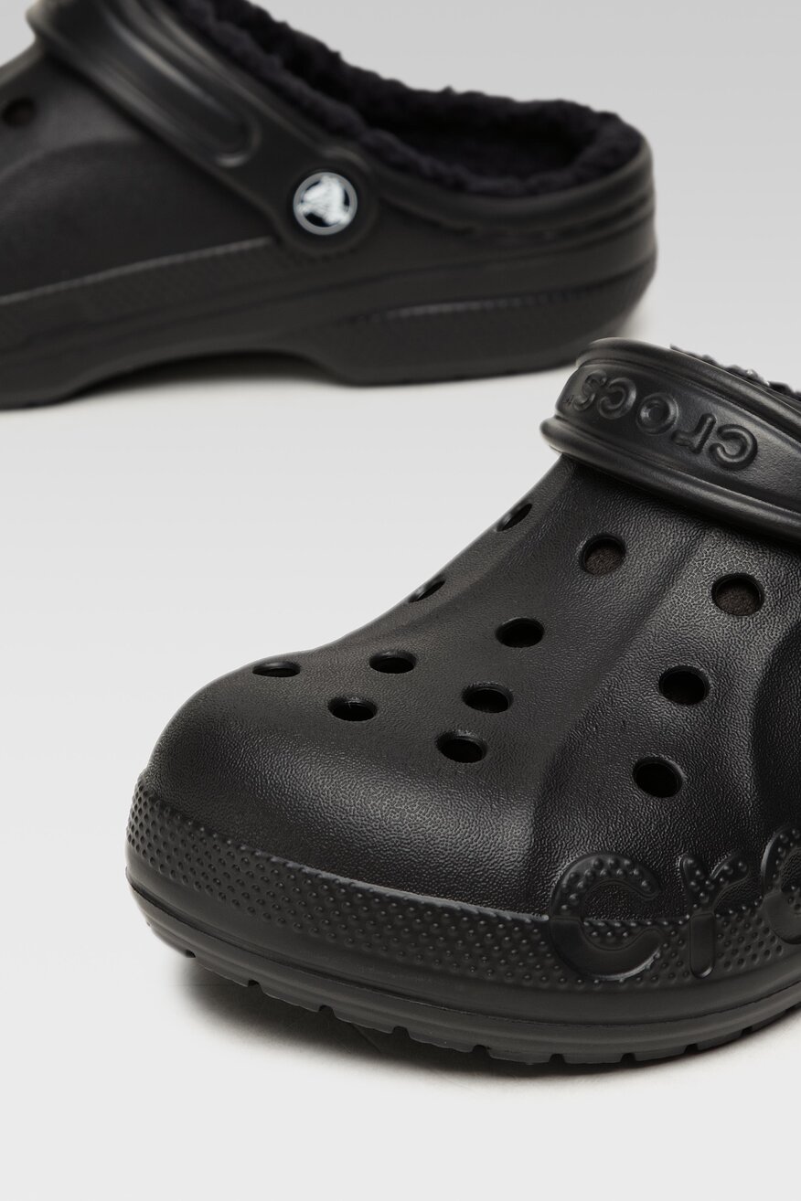Klapki basenowe Crocs BAYA LINED CLOG 205969-060 W Czarny