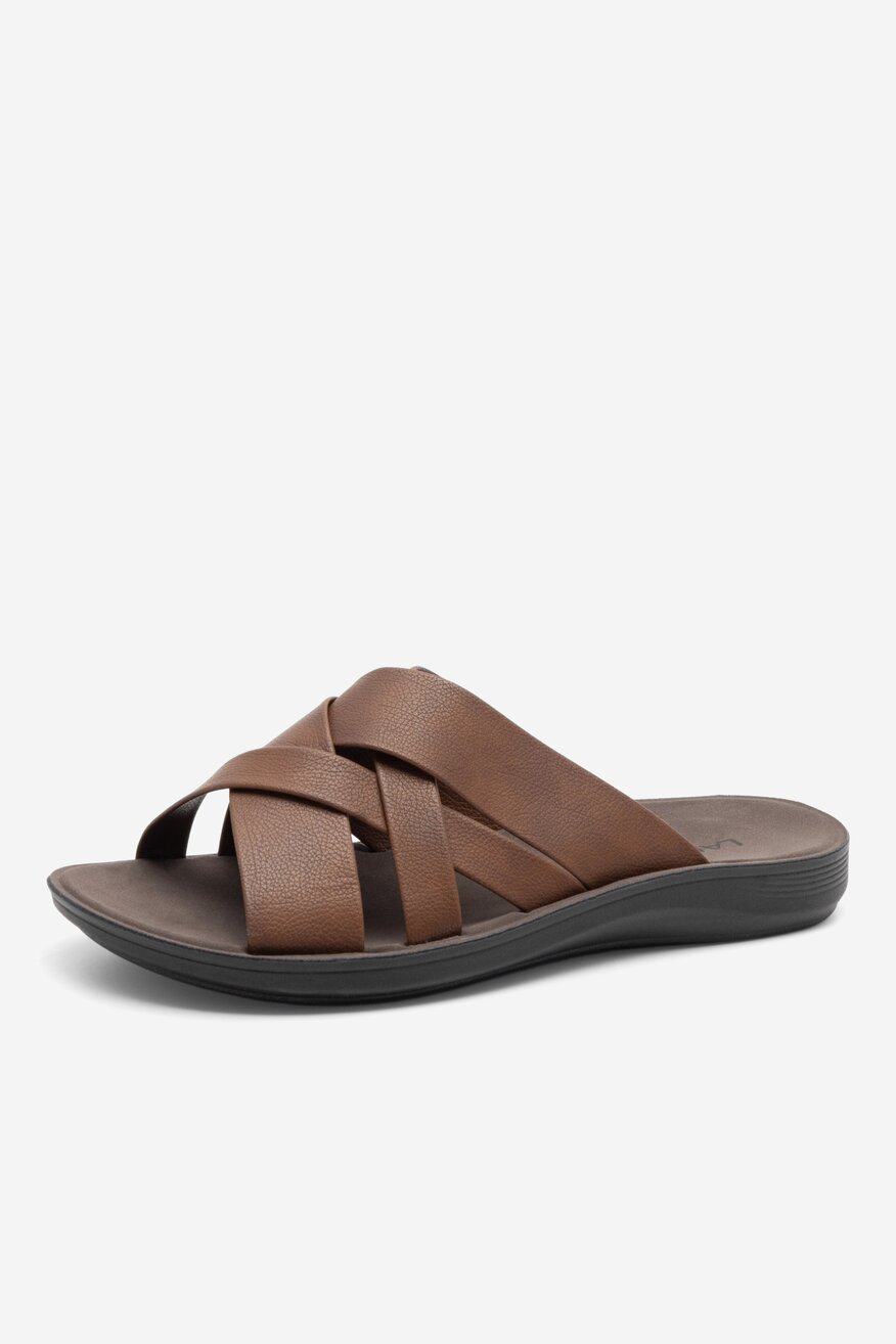 Klapki Lanetti MSS20505-02 Brązowy