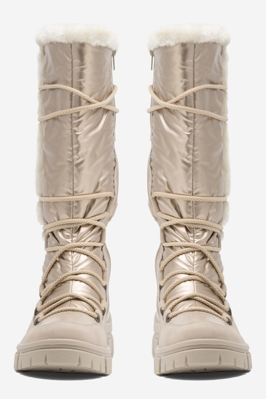 Kozaki Rieker Z1083-62 Złoty