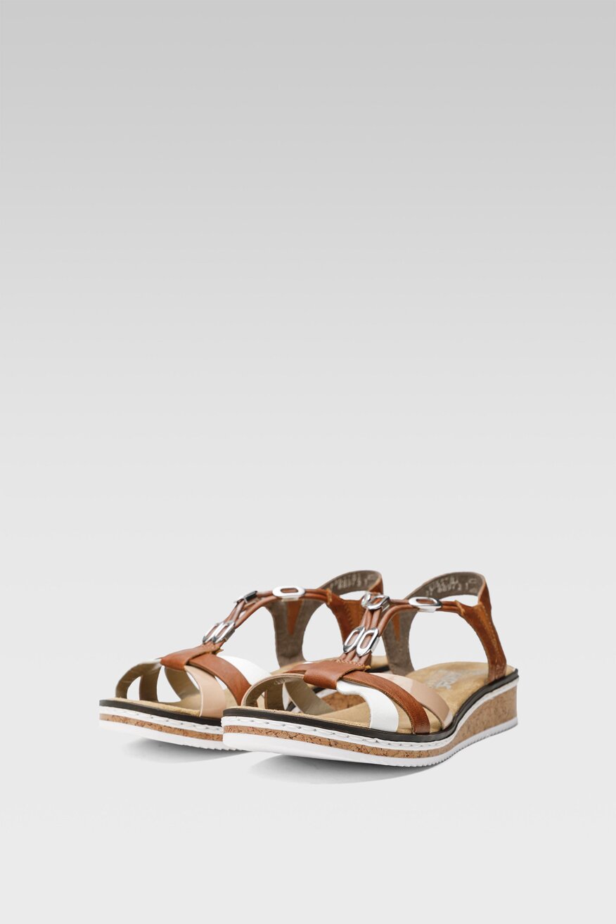 Sandały Rieker V3657-81 Brązowy