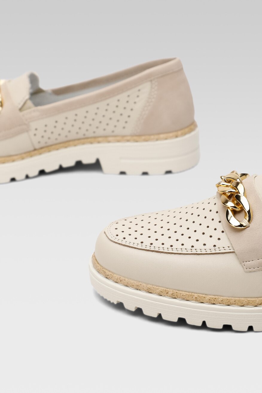 Półbuty Rieker 54852-60 Beżowy