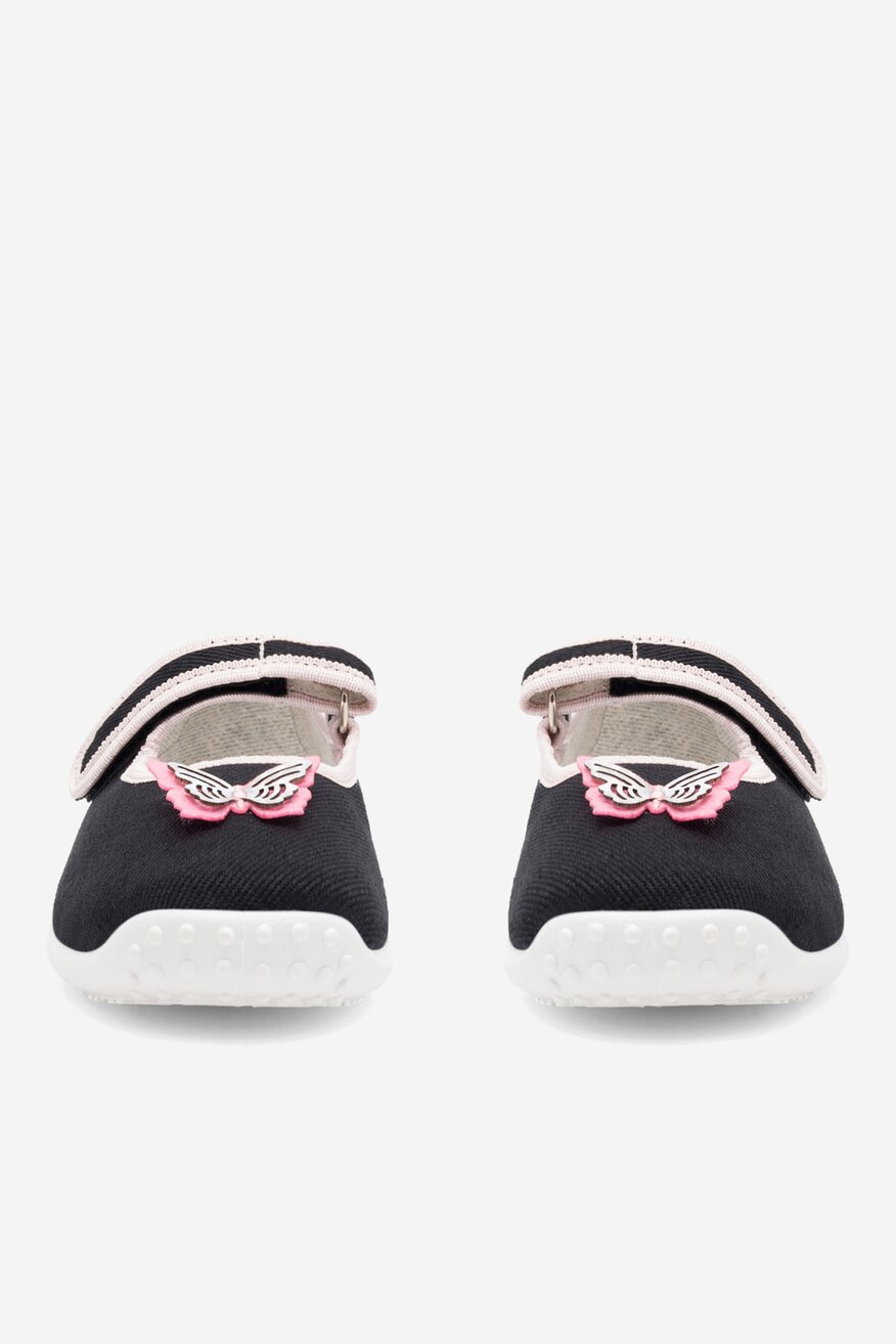 Kapcie Nelli Blu BALERINKI MOTYL IV Czarny
