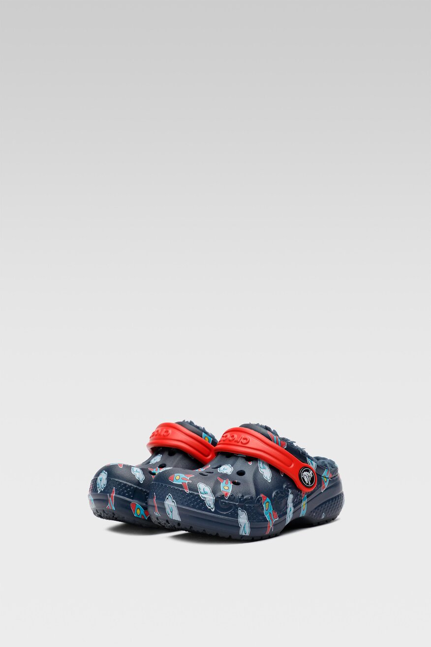 Klapki basenowe Crocs BAYA LINED PRINTED CLOG T 207653-4BA Granatowy