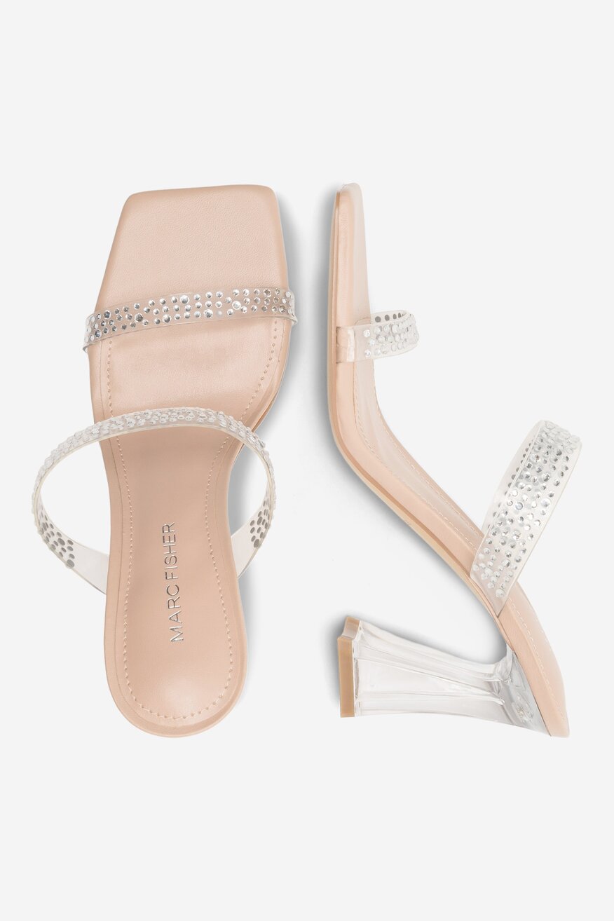 Klapki MARC FISHER F-ARLANA CLR01 Przezroczysty