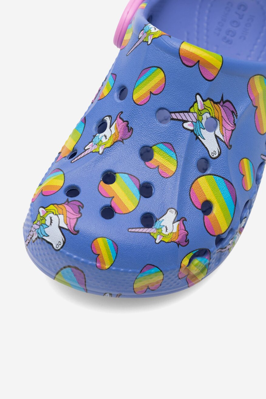 Klapki basenowe Crocs BAYA GRAPHIC CLOG T 206814-4RV Niebieski