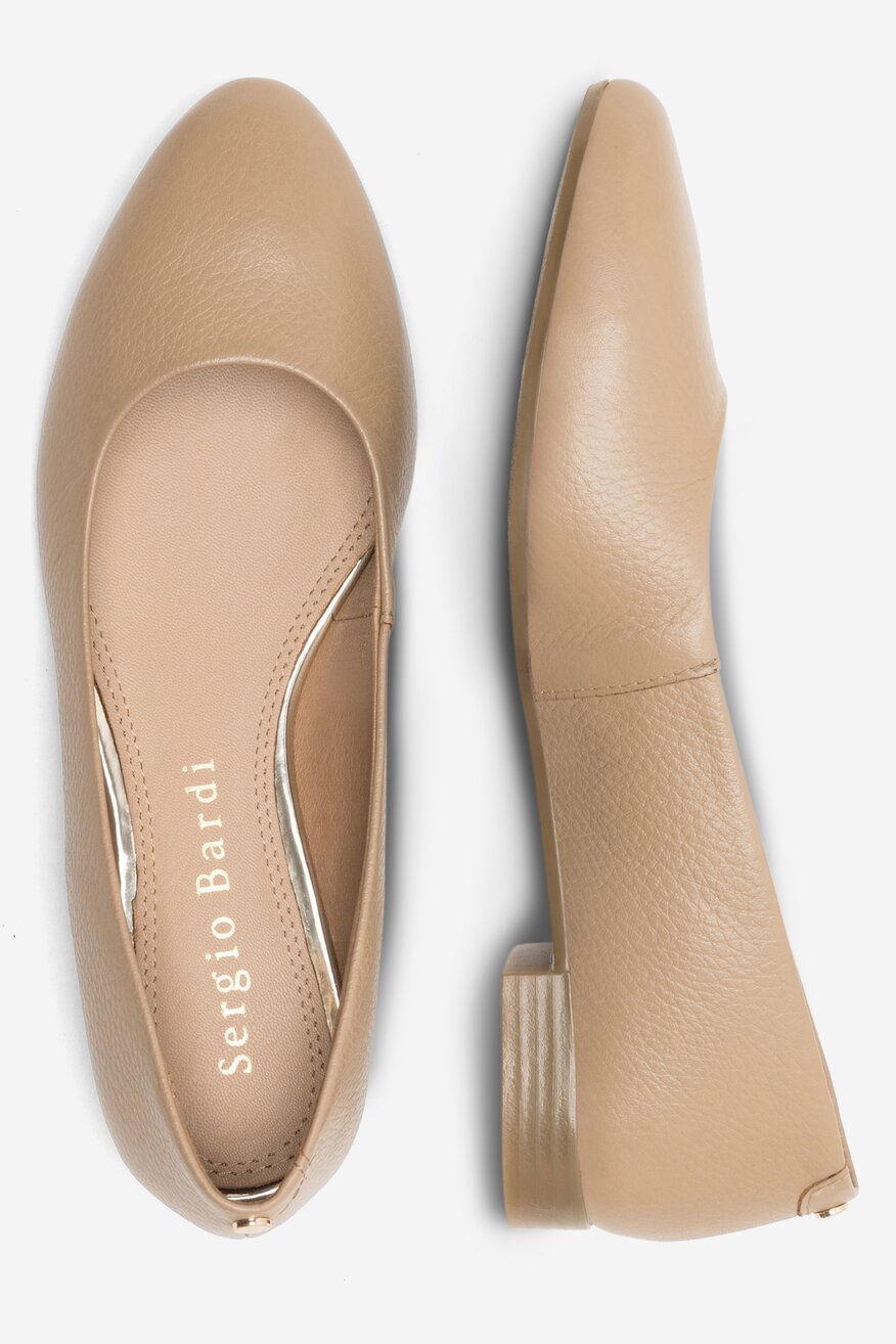 Baleriny Sergio Bardi RST-C1031-02SB Beżowy ciemny