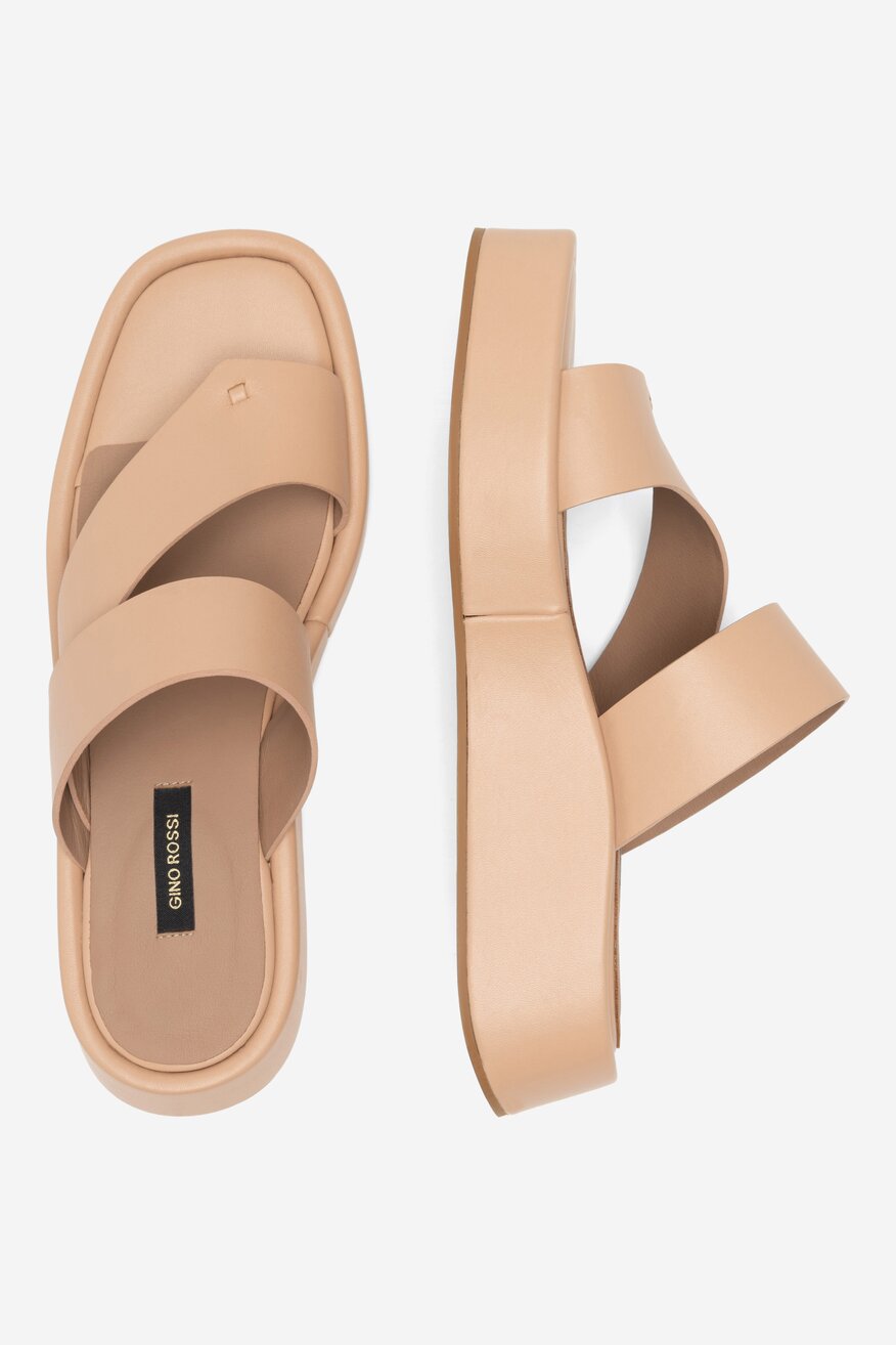 Klapki Gino Rossi PACIANA-32289 Beżowy