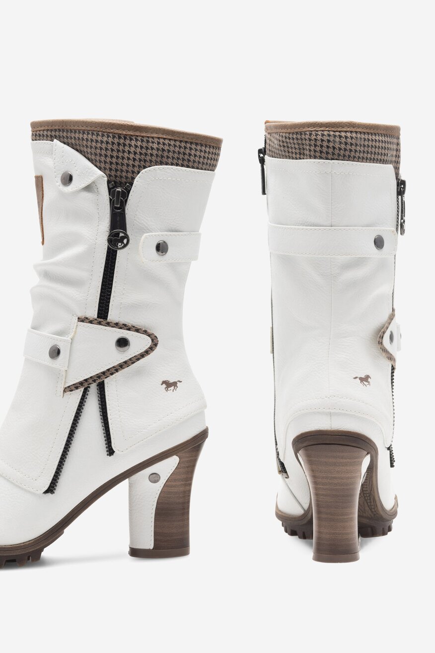 Kozaki Mustang 1141-606 Biały