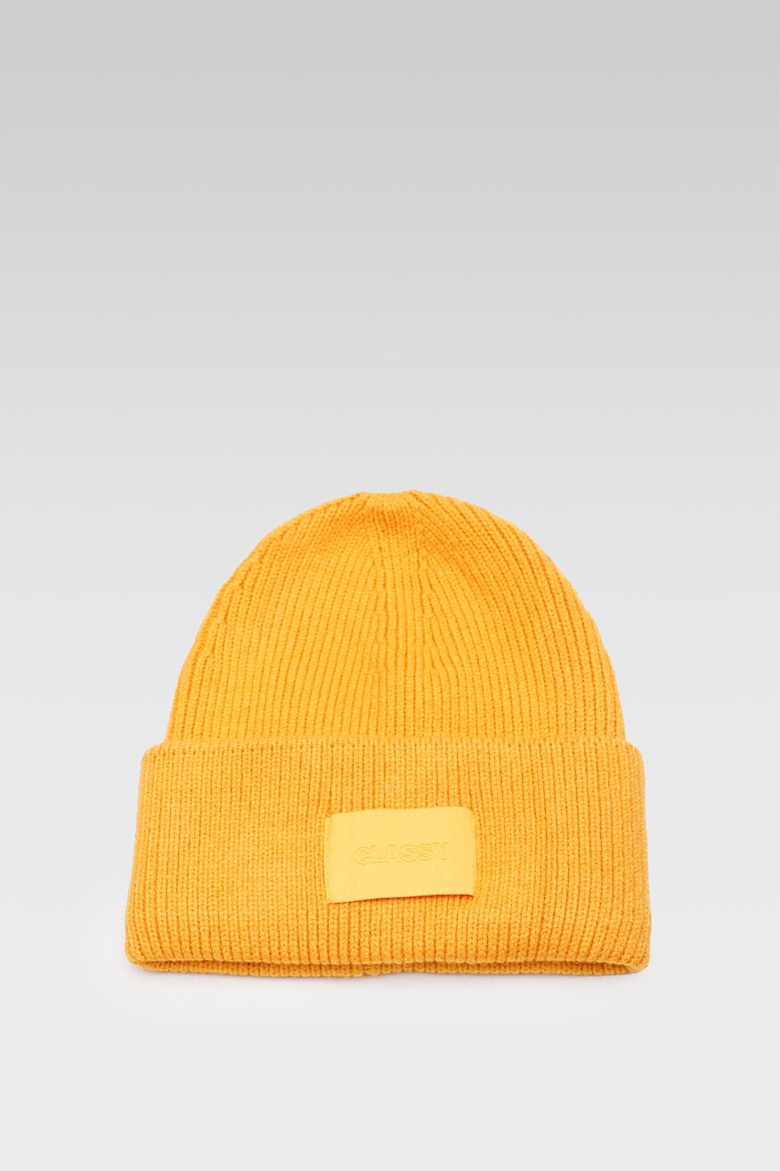Czapka damska ACCCESSORIES 1W3-006-AW22 Żółty