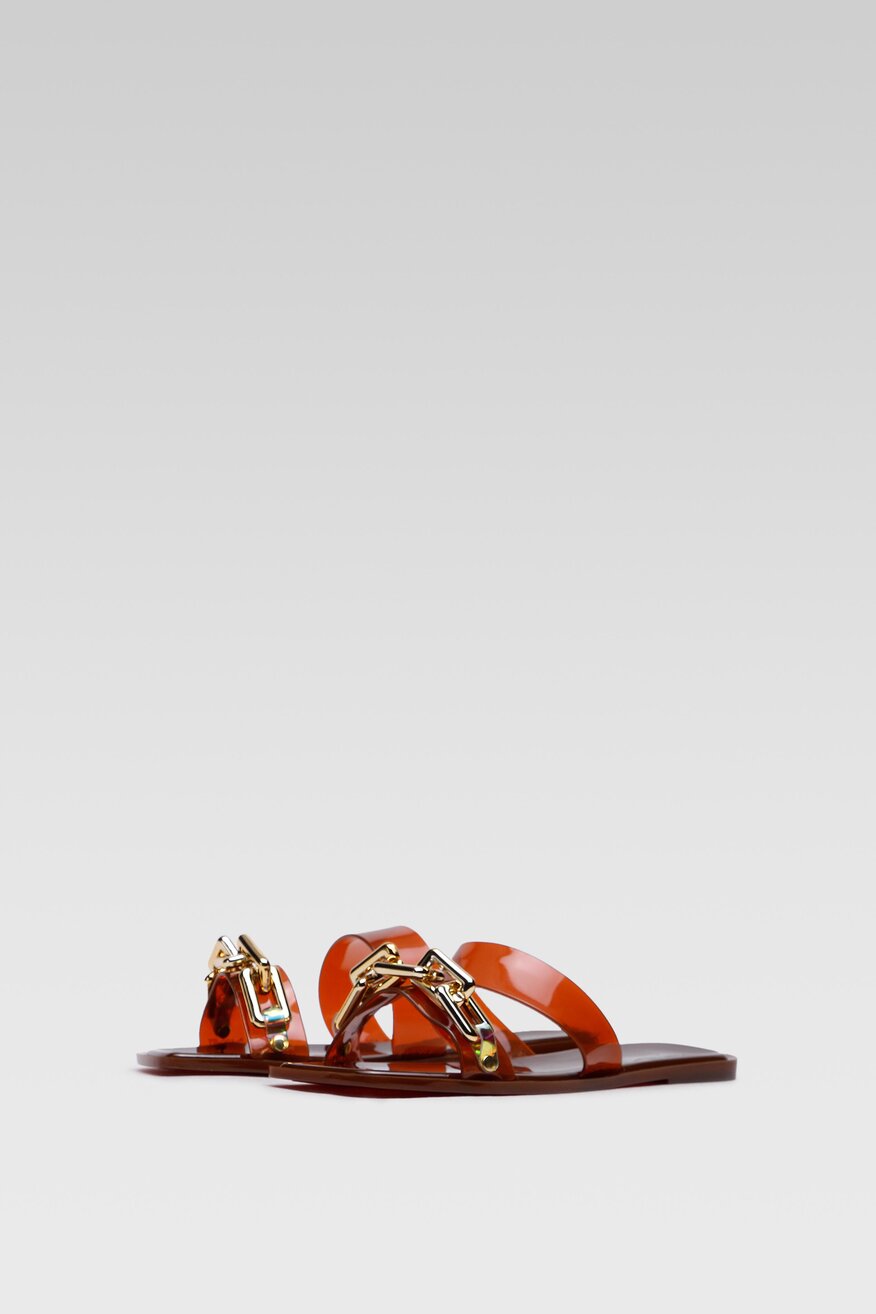 Klapki Bassano P1090010W Brązowy jasny