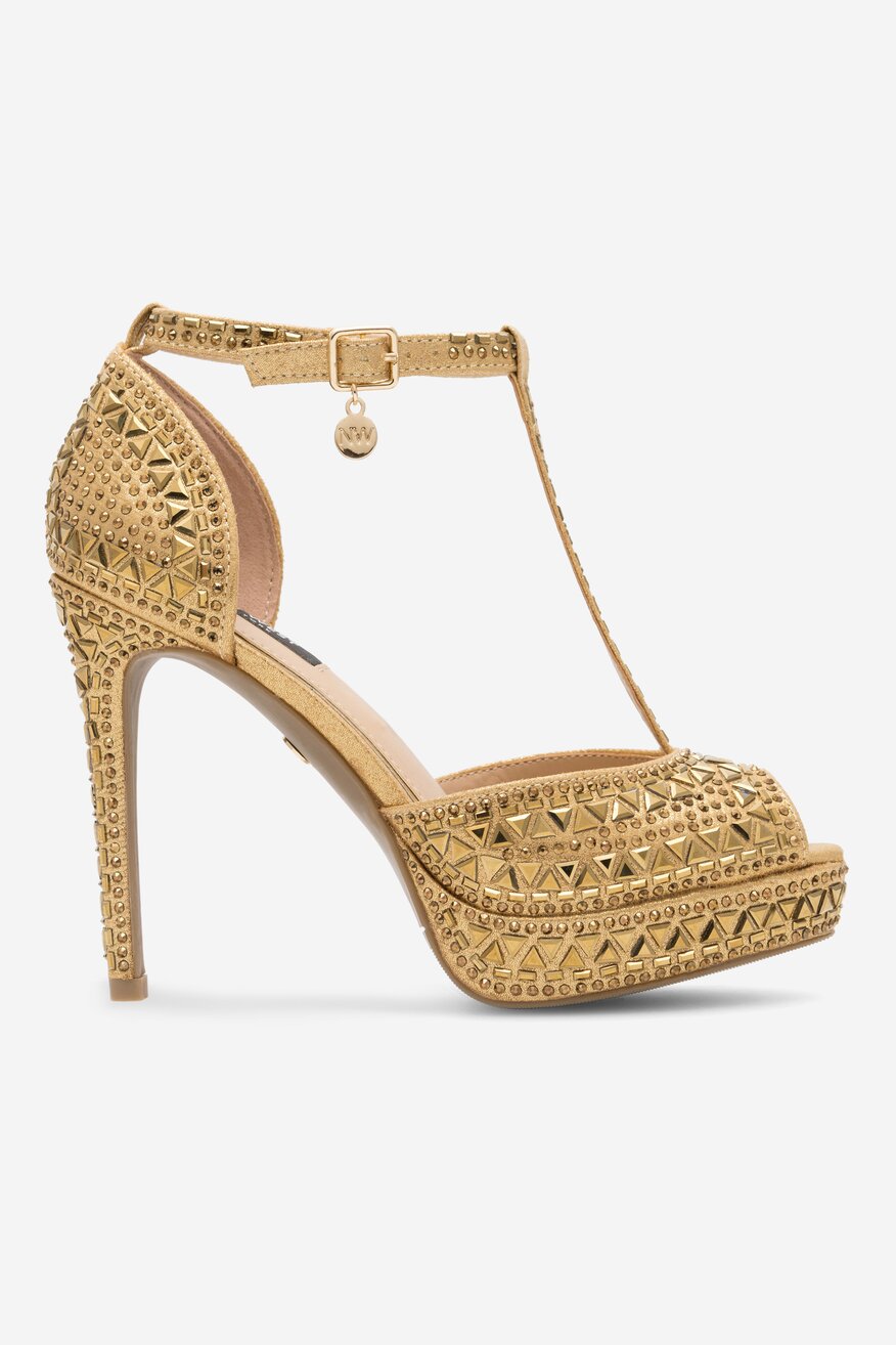 Sandały NINE WEST NISA SY015-1NW Złoty