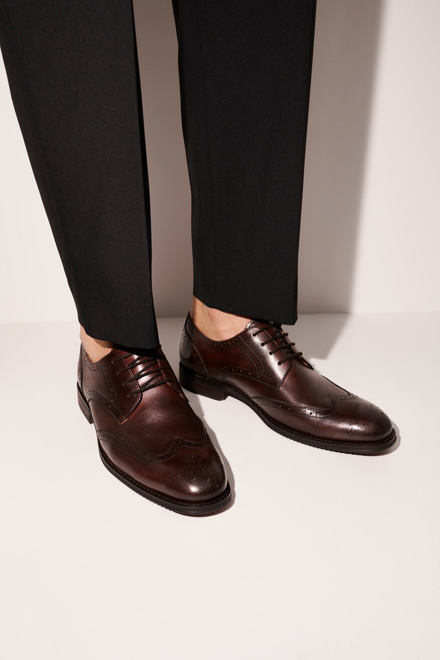 Półbuty Gino Rossi FABIANO-01 122AM Brązowy ciemny