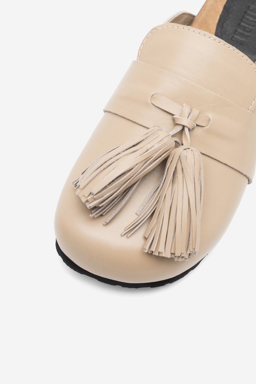 Klapki SIMPLE AWINION-23SS2149 Miodowy