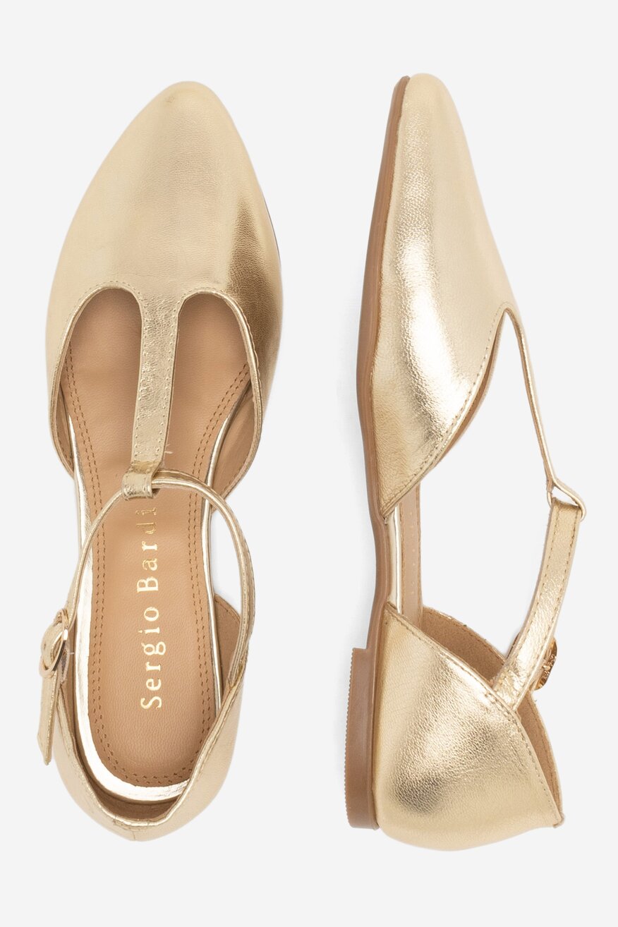 Baleriny Sergio Bardi RST-B1031-01SB Złoty