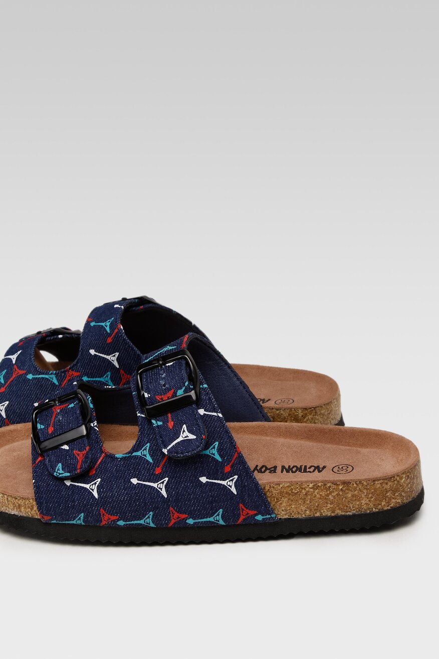 Klapki Action Boy AGK21136 Jeansowy