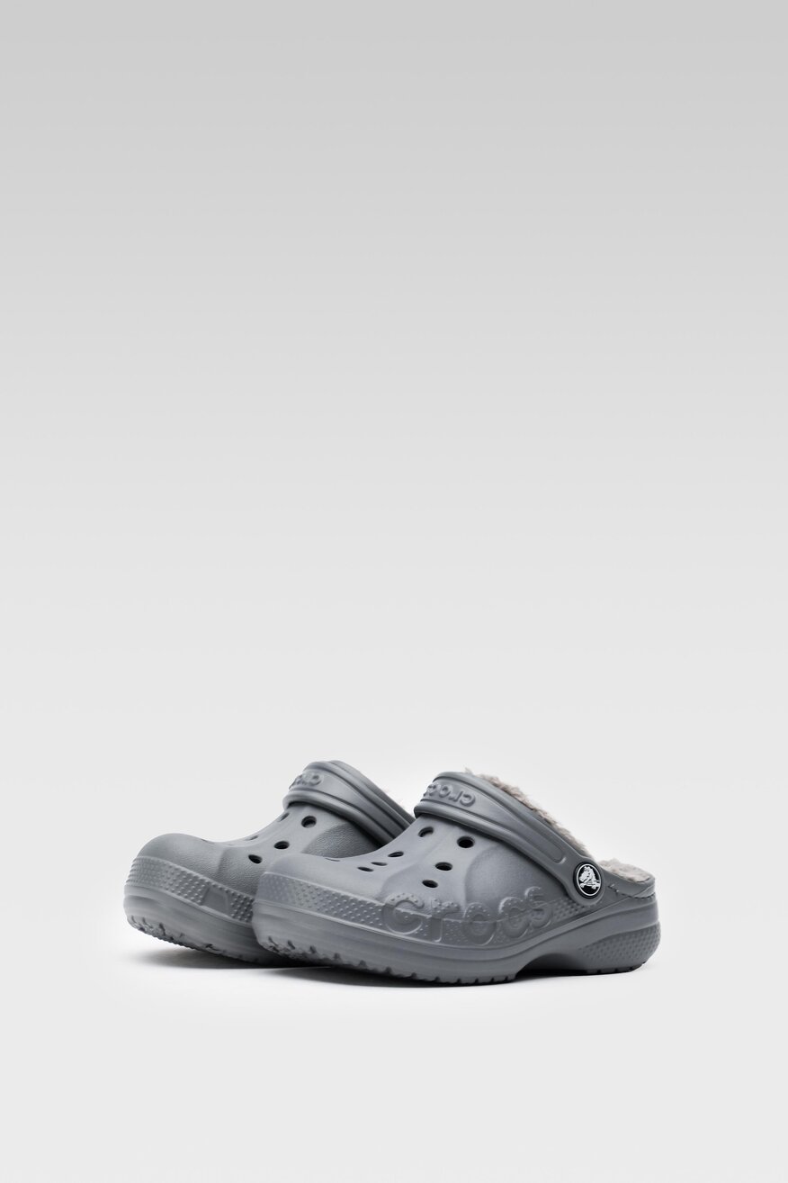 Klapki basenowe Crocs BAYA LINED CLOG K 207500-00Q Szary