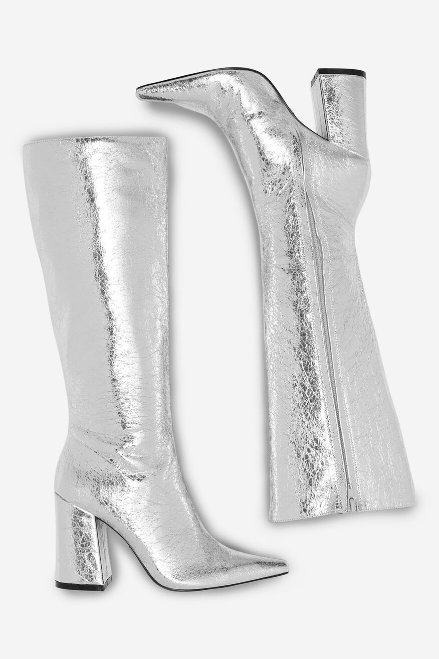 Kozaki NINE WEST SAMAA SJ1453-2 Srebrny