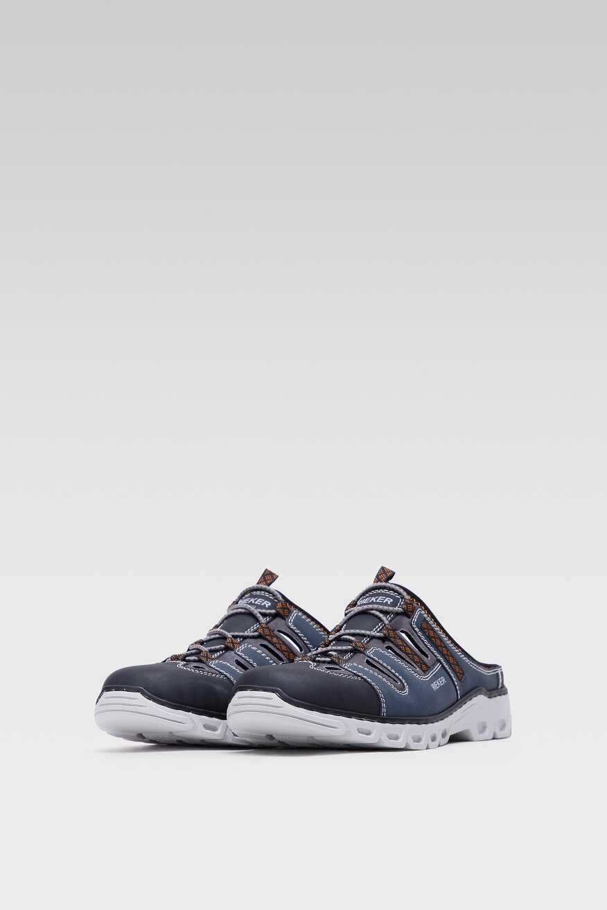 Klapki Rieker 14595-45 Granatowy