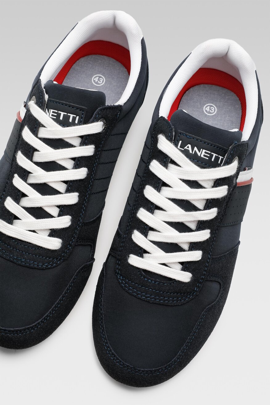 Półbuty Lanetti MP07-01378-01 Granatowy