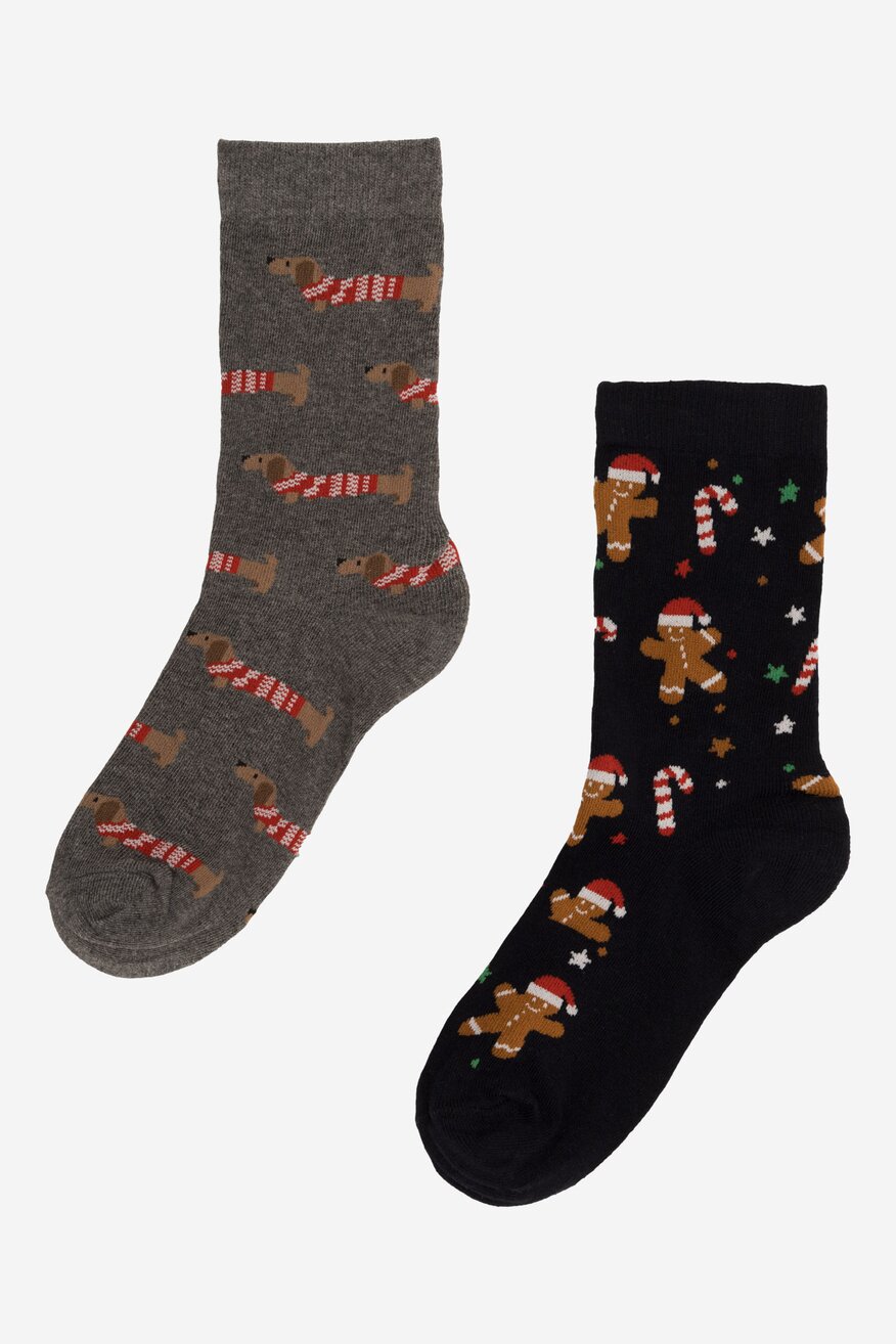 Skarpetki męskie Lasocki 2MB-002-AW23 (2-PACK) Szary